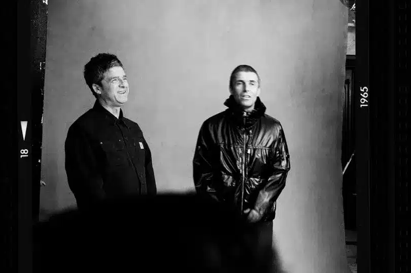 Noel Gallagher and Liam Gallagher join together for an Oasis reunion photoshoot
