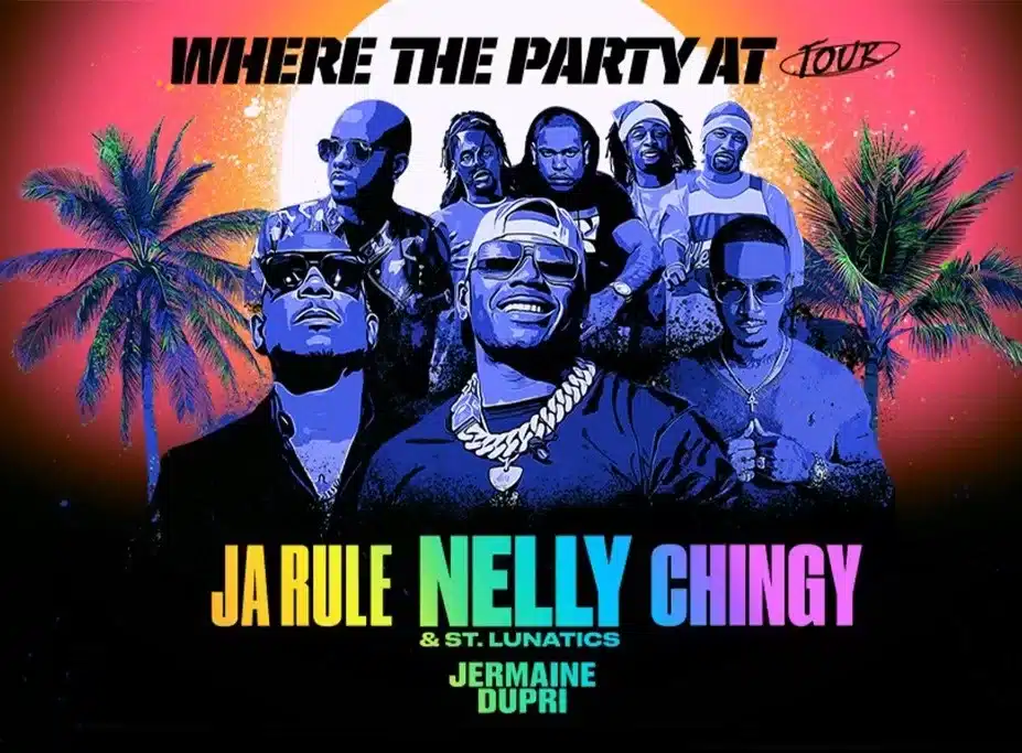 Where the party 2025 tour for Nelly show poster