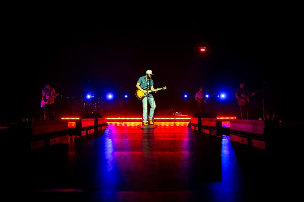 Jordan Davis on stage in Auckland, New Zealand