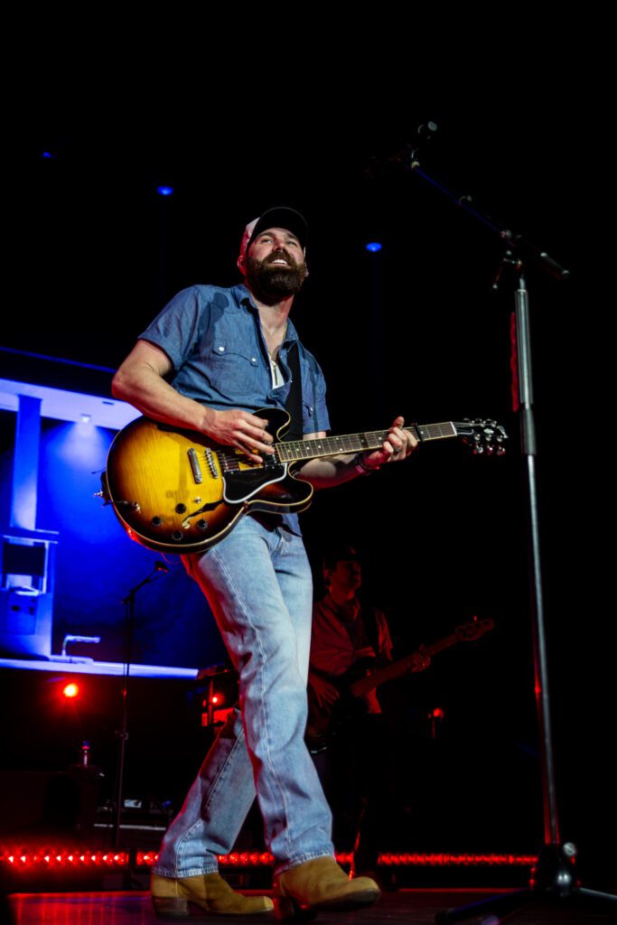 Jordan Davis on stage in Auckland, New Zealand