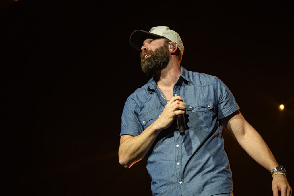 Jordan Davis on stage in Auckland, New Zealand