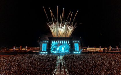 Boardmasters crowd with stage and fireworks