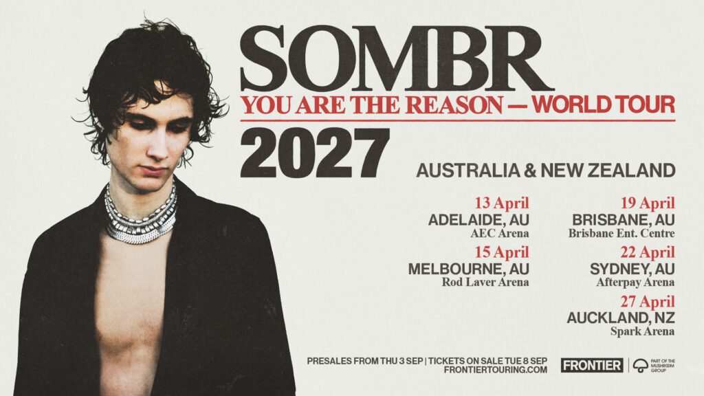 Sombr Australia and New Zealand Tour Poster